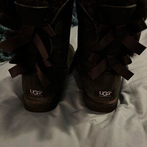 UGG black Bow Back Winter Boots
